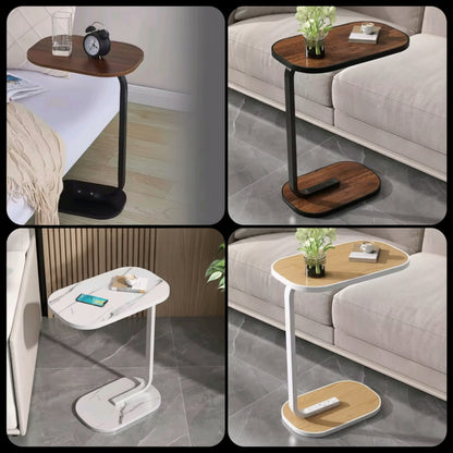 Smart Adjustable Wooden Sofa End Table