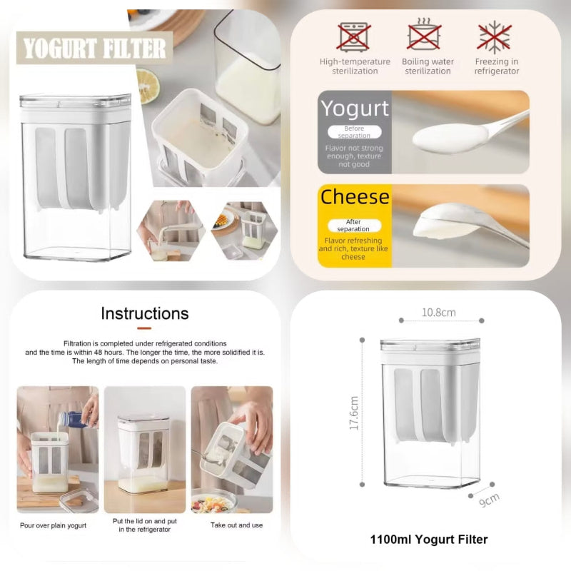Greek Yogurt Filter Strainer 1100 ML