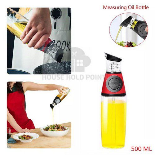 500 ML Measuring Oil Bottle Glass Default Title