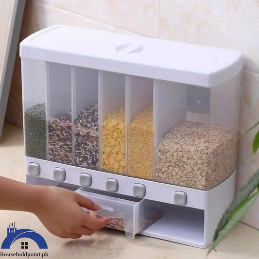 6 Grid Food Dispenser (Cereal, Grain, Oats) Default Title