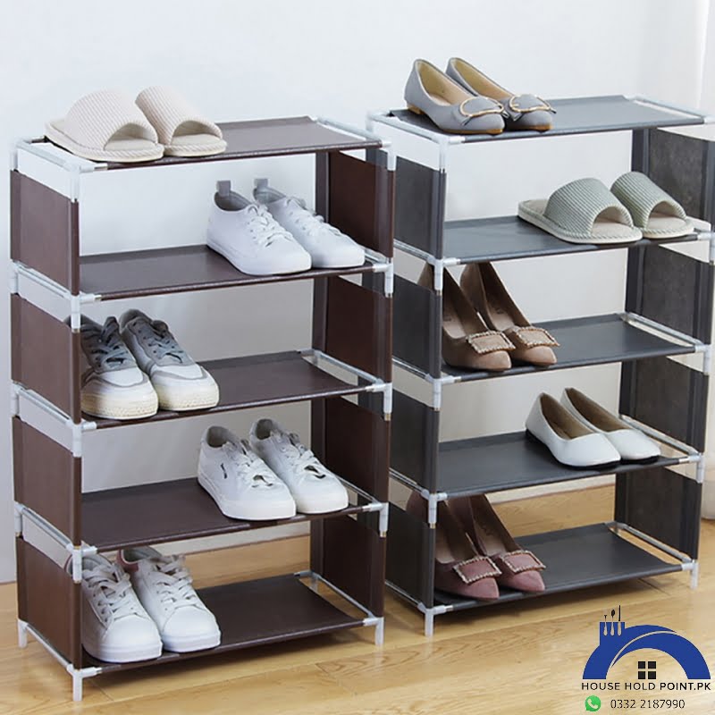 5 Layer Shoe Rack DIY Brown Default Title