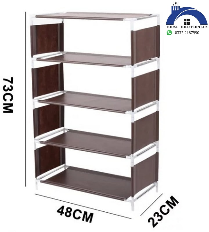 5 Layer Shoe Rack DIY Brown