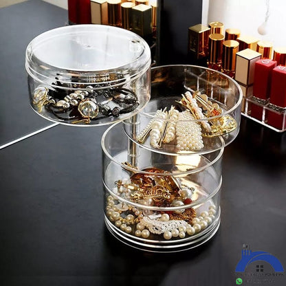 360° Rotating Clear Jewelry Organizer 5 Layers