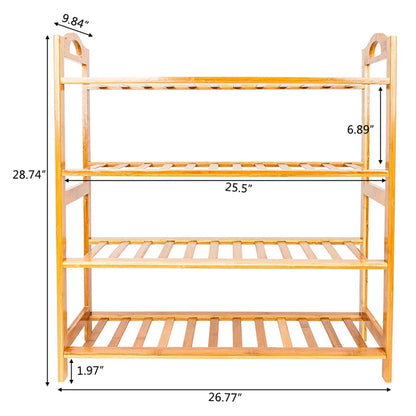 Wooden Bamboo Shoe Rack