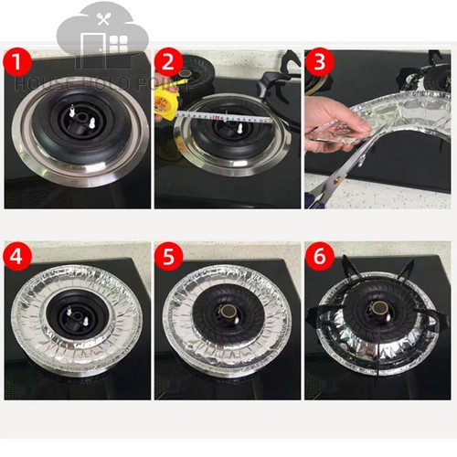 Aluminum Foil Gas Stove Burner Covers Round