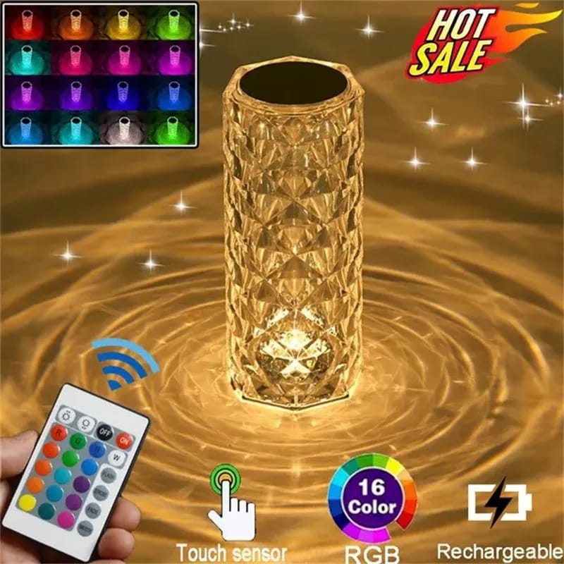 Crystal Multi Color Touch Lamp Default Title