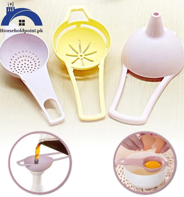 3 in 1 Funnel Tea Strainer & Egg Yolk Separator Default Title