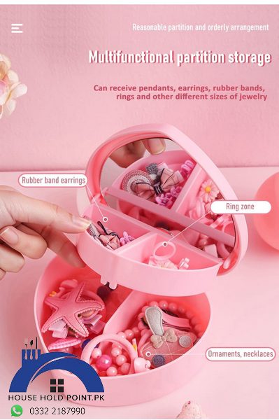 Pink Heart Jewelry Box