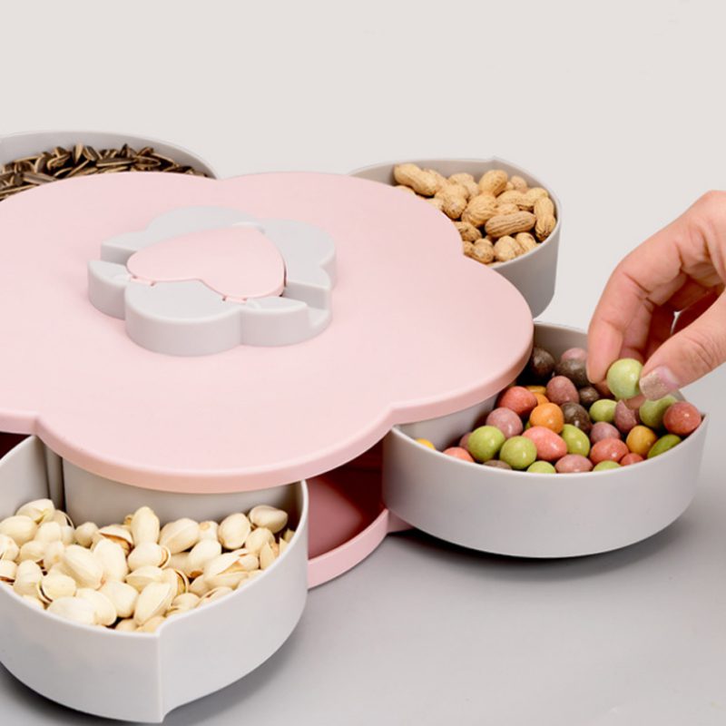 5 In 1 Rotating Candy Dry Fruit Tray