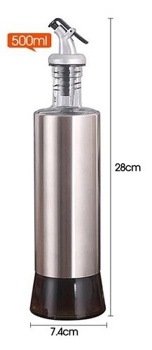 Steel & Glass Oil Bottle 500 ML