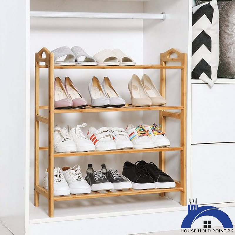 Wooden Bamboo Shoe Rack – House Hold Point