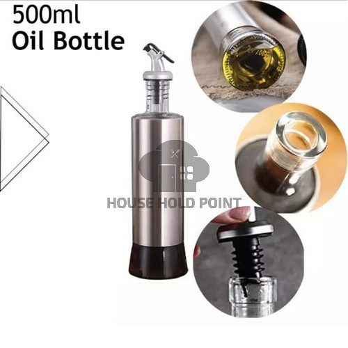 Steel & Glass Oil Bottle 500 ML Default Title