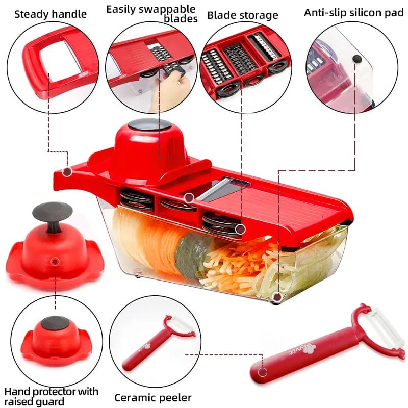 6 In 1 Mandolin Slicer Vegetable Cutter