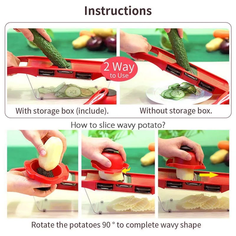 6 In 1 Mandolin Slicer Vegetable Cutter