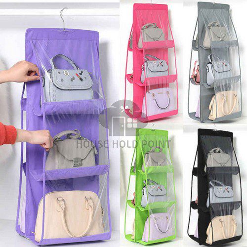 6 Pockets Hanging Purse Organizer Default Title