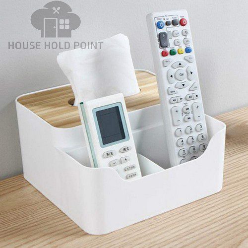 Multi Purpose Tissue Holder Wooden Lid Default Title