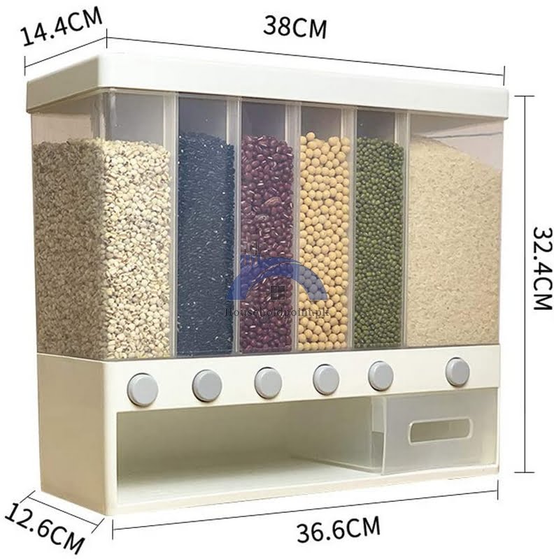 6 In 1 Food Dispenser (Cereal, Grain, Oats)