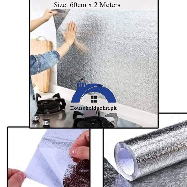 Aluminium Kitchen Sticker Roll Silver