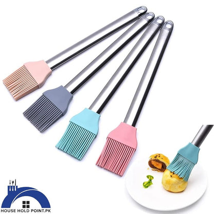 Silicone Oil Brush Steel Handle