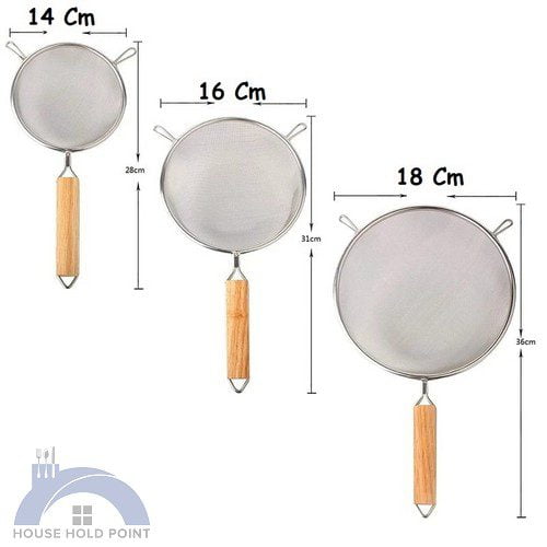 3pcs Wooden Handle Frying Spoon Set