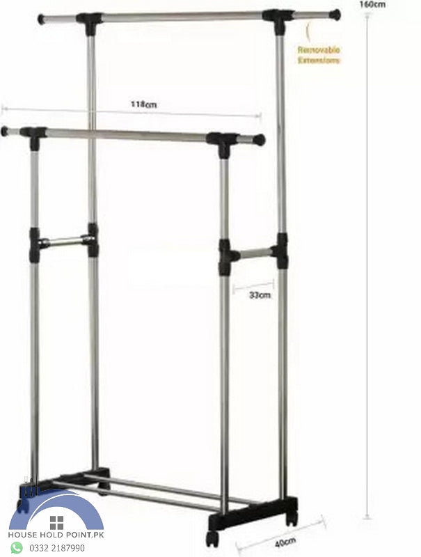 Double Pole Clothes Stand