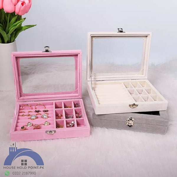 Fashion Velvet Jewelry Ring Case