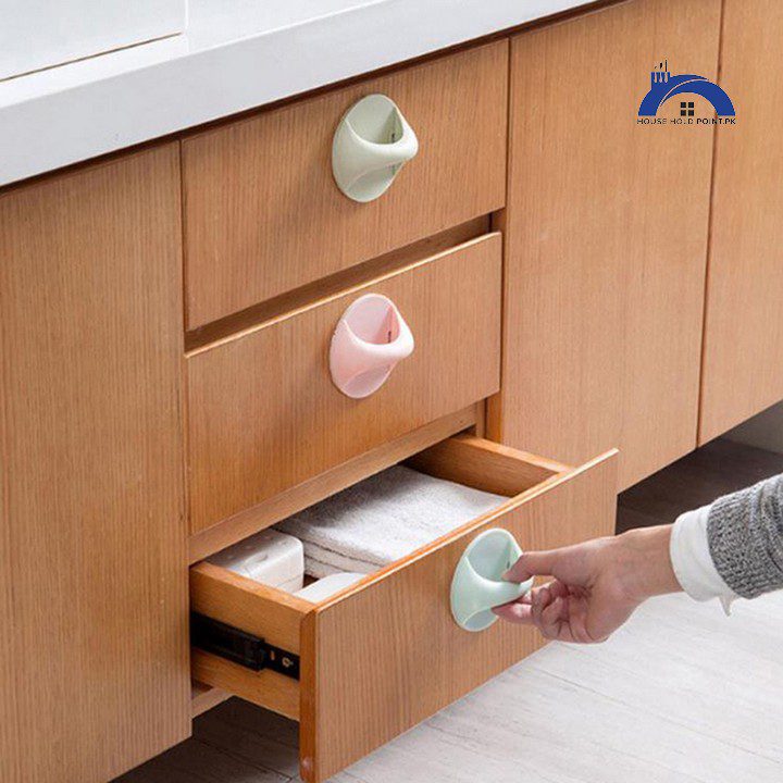 Stick On Drawer Pull Handle (Pack Of 4)