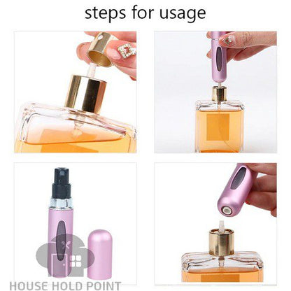 Refillable Mini Travel Perfume Bottle 5 ML (Pack-Of-3)