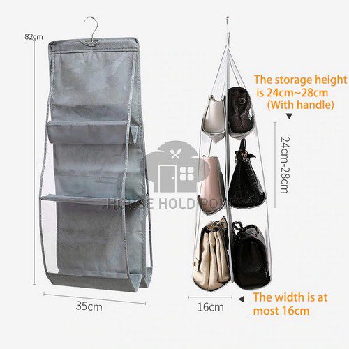 6 Pockets Hanging Purse Organizer