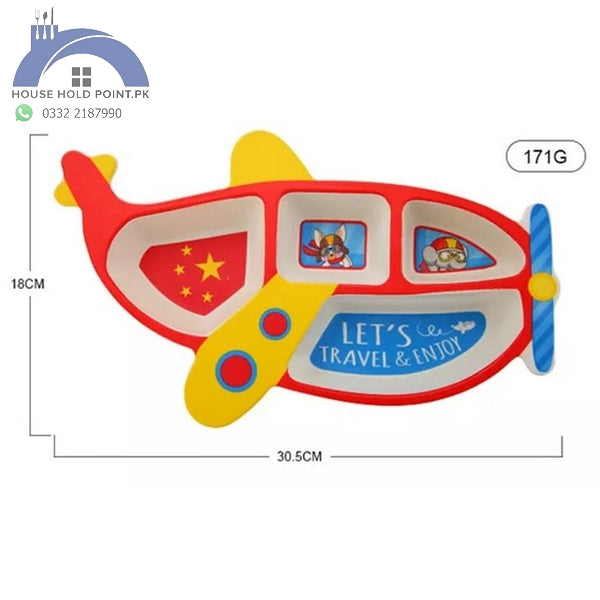 Melamine Baby Feeding Dish Airplane