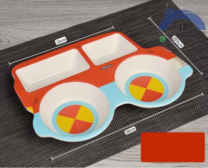 Melamine Baby Feeding Dish Bus