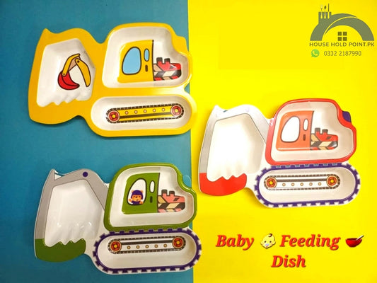 Melamine Baby Feeding Dish Plate Excavator Default Title