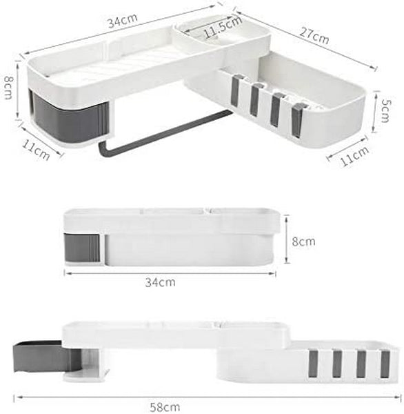 Rotatable Bathroom Shelf Organizer