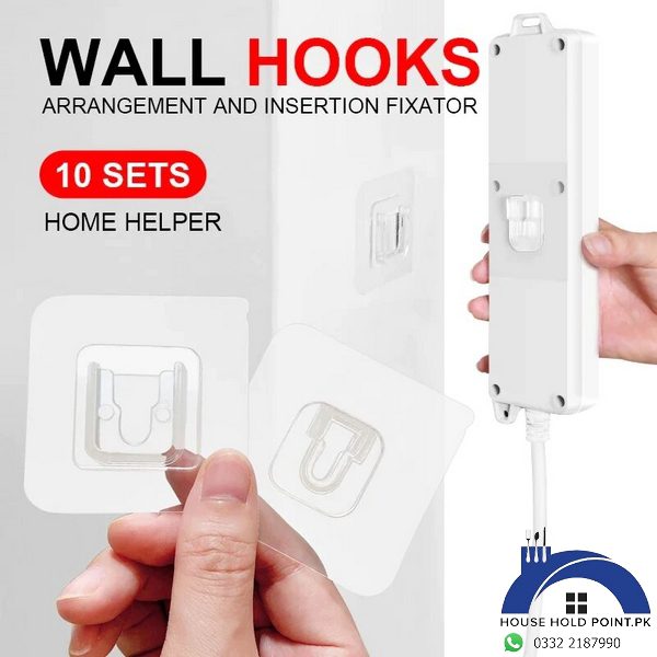 Double Sided Adhesive Wall Hooks Pack Of 5