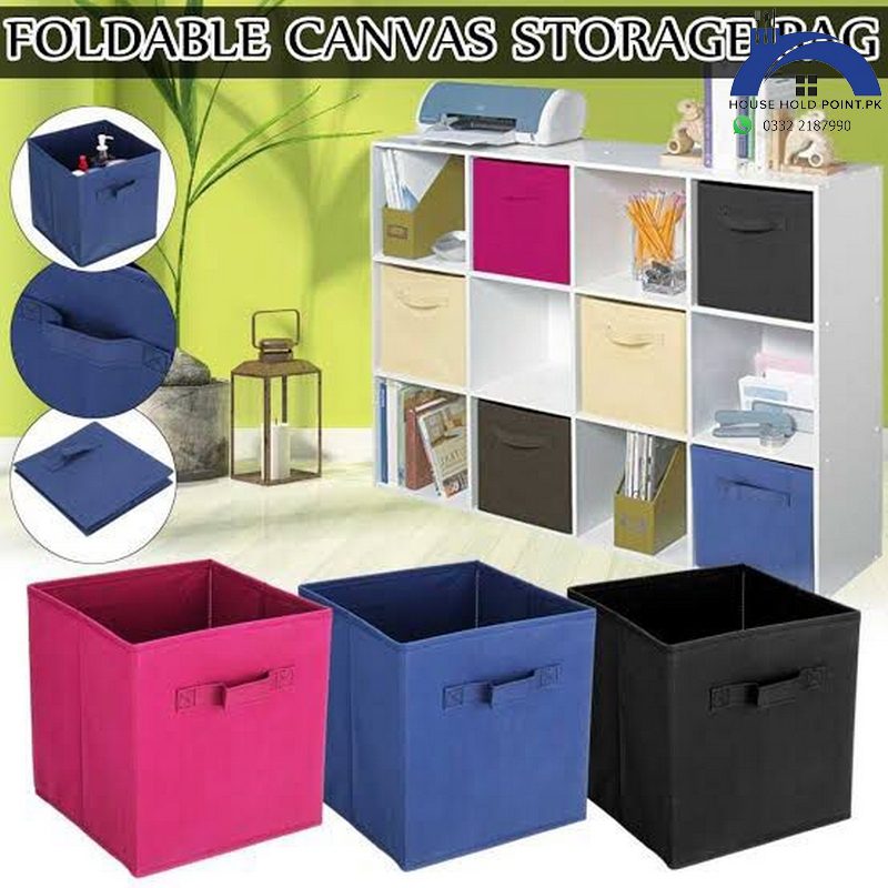 Folding Cube Toy Storage Box Default Title