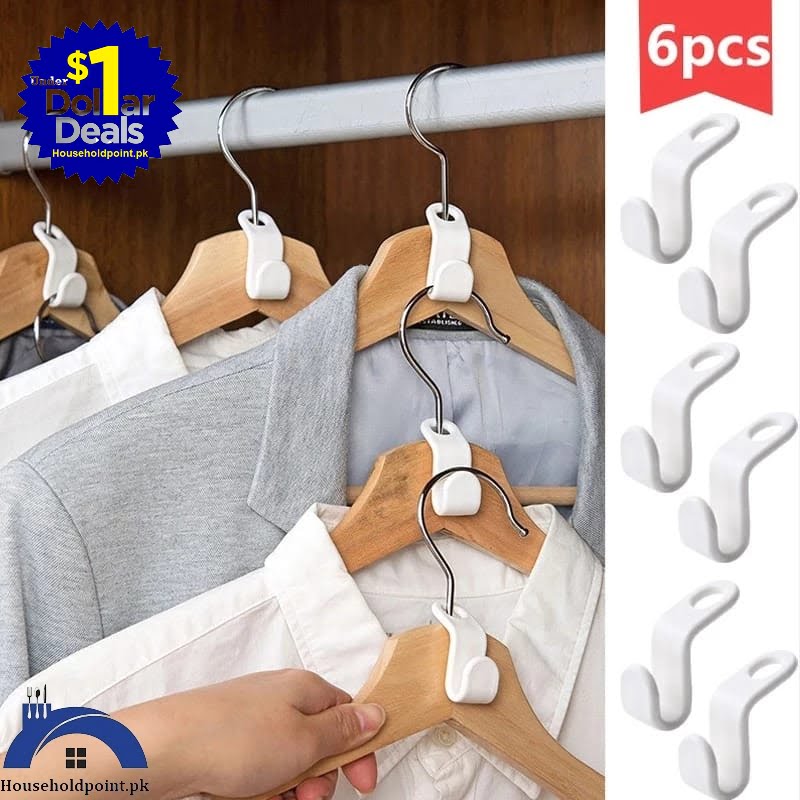 6 PCs Hanger Extension Clips Default Title