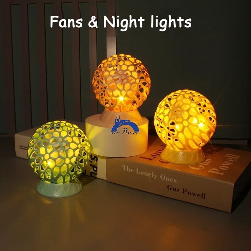 Rechargeable Rotating Fan & Night Light