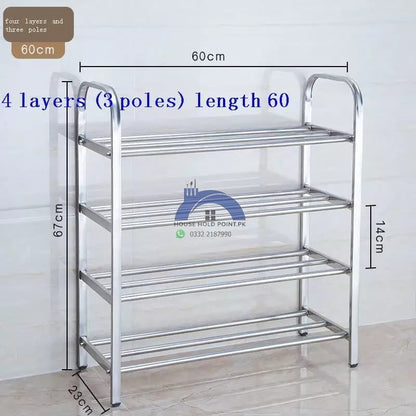 4 Tier Stainless Steel Shoe Rack