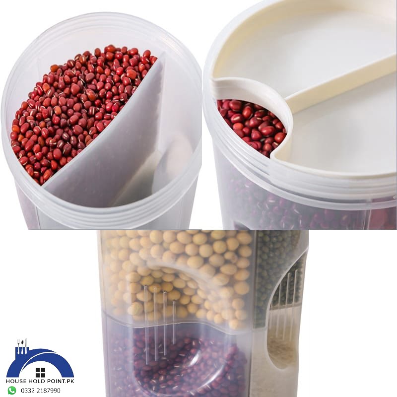 Double Lid 4 Partition Food Container