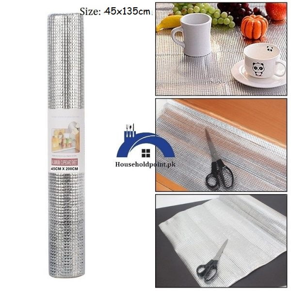 Aluminum Anti Slip Drawer Mat (45x135CM) (Pack of 2 Rolls)