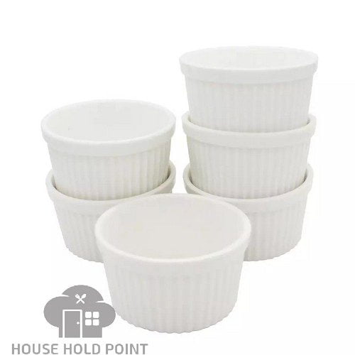 6Pcs Ceramic Ramekins Set Default Title