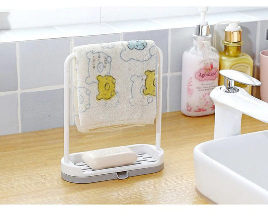Plastic Soap Dish With Towel Holder Pas Default Title